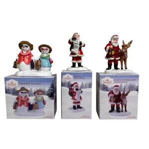 Holiday Time 2025 Figure Lot of 3 Snowman Santa Reindeer Christmas New